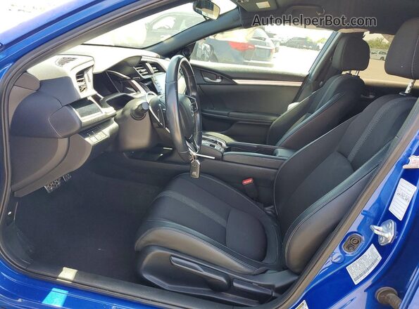 2HGFC2F81MH547596 2021 HONDA CIVIC Blue Widok wnętrza z przodu