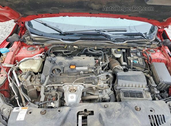 2HGFC2F81MH552376 2021 HONDA CIVIC Red Вид задньої частини салону