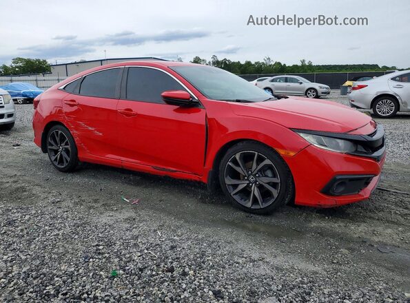 2HGFC2F81MH552376 2021 HONDA CIVIC Red Передня права чверть