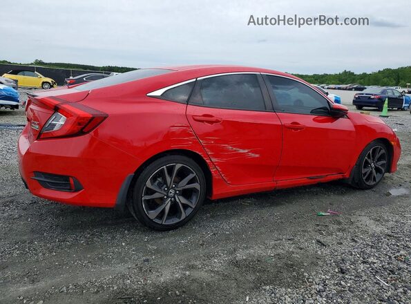 2HGFC2F81MH552376 2021 HONDA CIVIC Red Задня права чверть