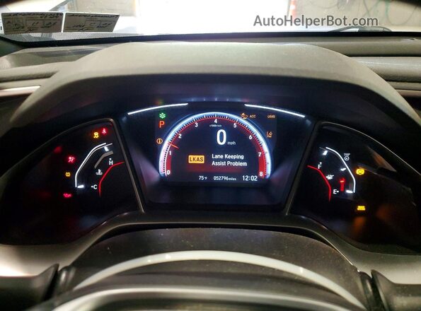 2HGFC2F82KH512594 2019 HONDA CIVIC Silver Instrument cluster view