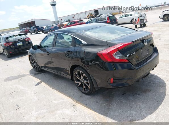 2HGFC2F82KH514118 2019 HONDA CIVIC Black Rear left