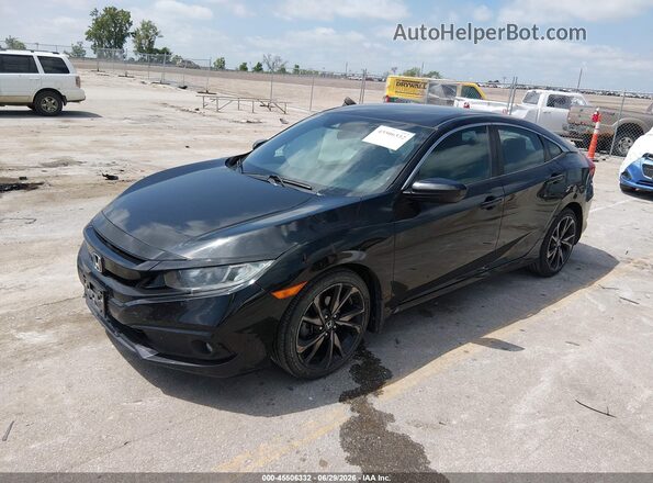 2HGFC2F82KH514118 2019 HONDA CIVIC Black Front left