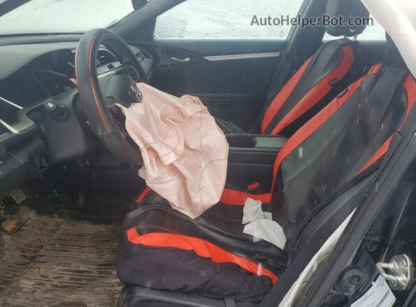 2HGFC2F82LH016177 2020 HONDA CIVIC Black წინა სალონის ხედი