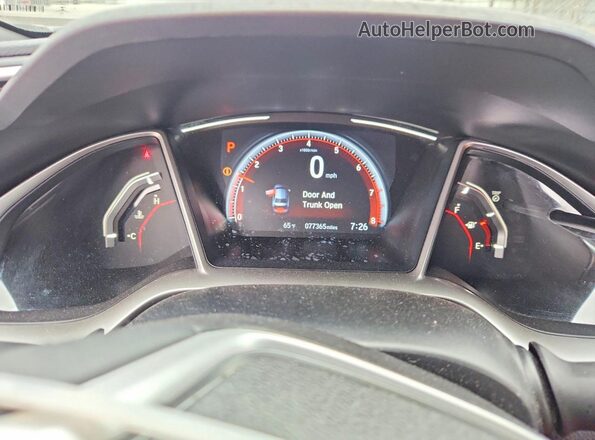 2HGFC2F82LH581030 2020 HONDA CIVIC White ხელსაწყოთა პანელის ხედი