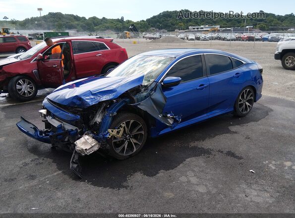 2HGFC2F82MH534257 2021 HONDA CIVIC Blue Передня ліва чверть