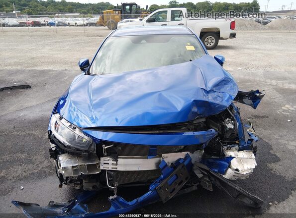2HGFC2F82MH534257 2021 HONDA CIVIC Blue Вид щитка приладів