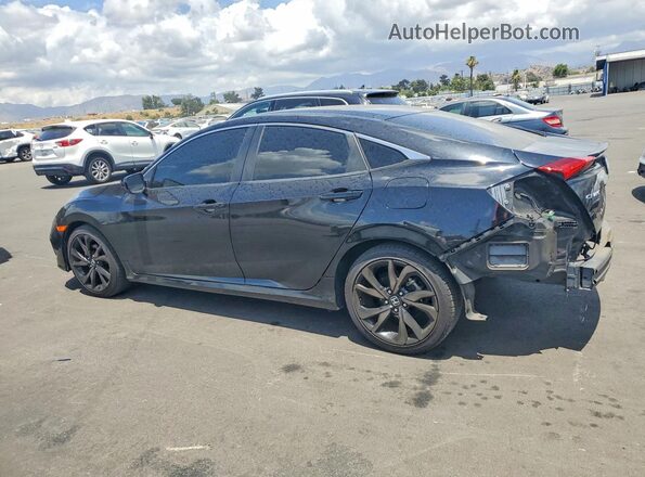 2HGFC2F83KH504567 2019 HONDA CIVIC Black Задня ліва чверть