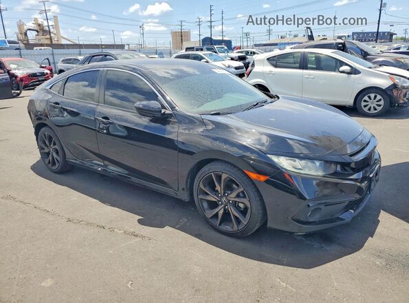 2HGFC2F83KH504567 2019 HONDA CIVIC Black Передня права чверть