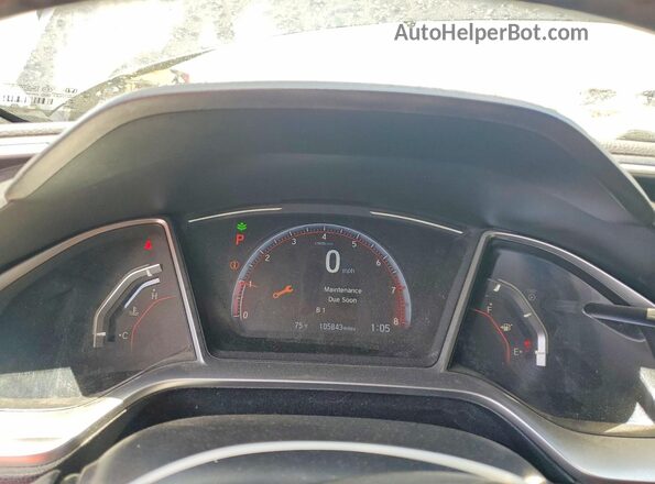 2HGFC2F83KH504567 2019 HONDA CIVIC Black Вид щитка приладів