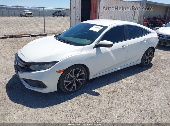 2HGFC2F83KH576255 2019 HONDA CIVIC White Передня ліва чверть