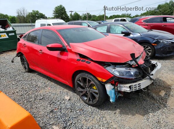 2HGFC2F83LH543189 2020 HONDA CIVIC Красный Передняя правая четверть