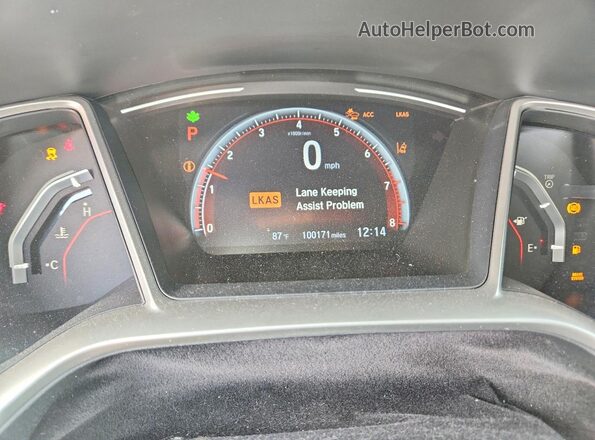 2HGFC2F83LH554418 2020 HONDA CIVIC Красный Вид щитка приборов