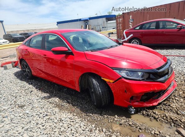 2HGFC2F83LH554418 2020 HONDA CIVIC Красный Передняя правая четверть