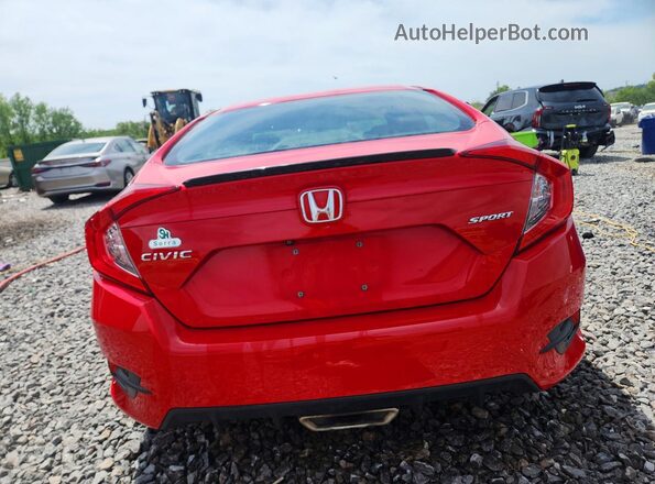 2HGFC2F83LH554418 2020 HONDA CIVIC Красный Вид сзади