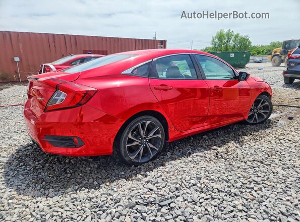 2HGFC2F83LH554418 2020 HONDA CIVIC Красный Задняя правая четверть