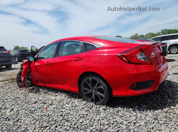 2HGFC2F83LH554418 2020 HONDA CIVIC Красный Задняя левая четверть