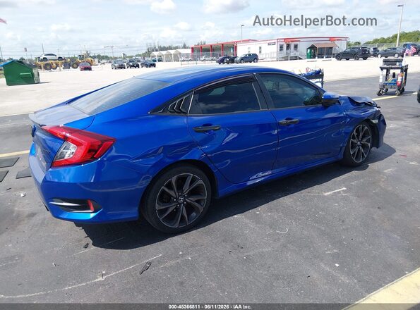 2HGFC2F83LH584521 2020 HONDA CIVIC Blue Trasero derecho