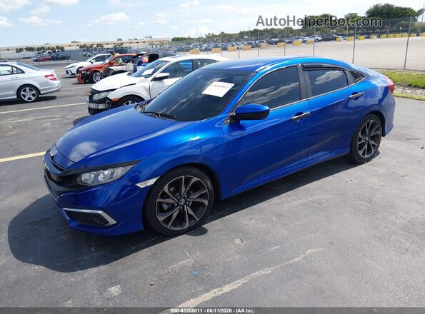 2HGFC2F83LH584521 2020 HONDA CIVIC Blue Vista tres cuartos delantera izquierda