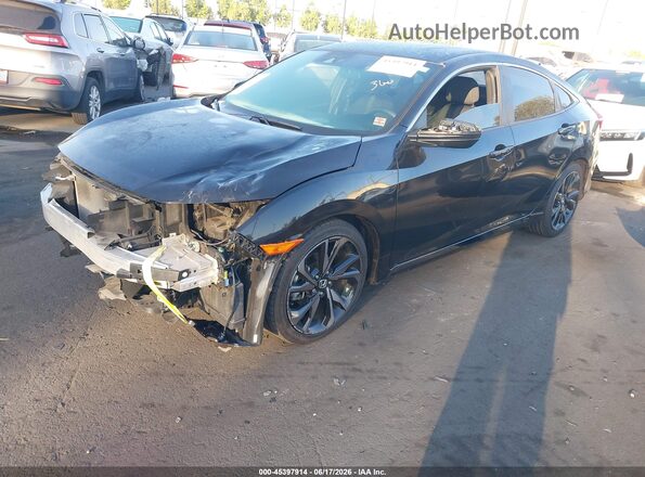 2HGFC2F83MH515989 2021 HONDA CIVIC Black Front left