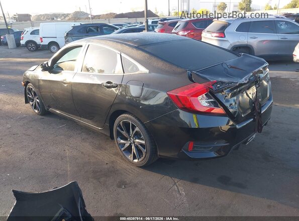 2HGFC2F83MH515989 2021 HONDA CIVIC Black Rear left