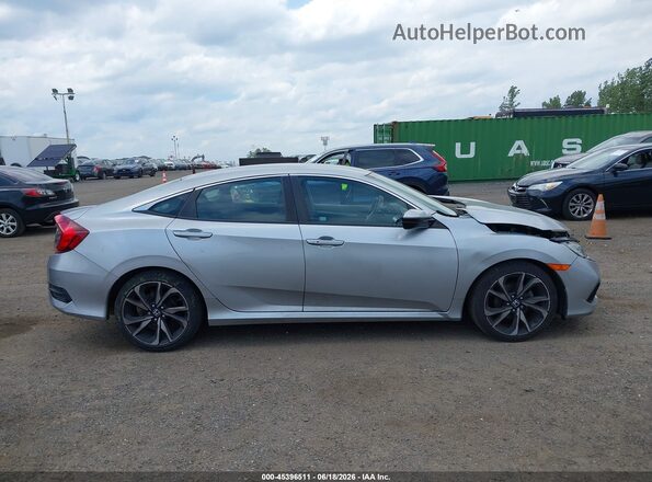 2HGFC2F83MH529231 2021 HONDA CIVIC Silver Вид задньої частини салону
