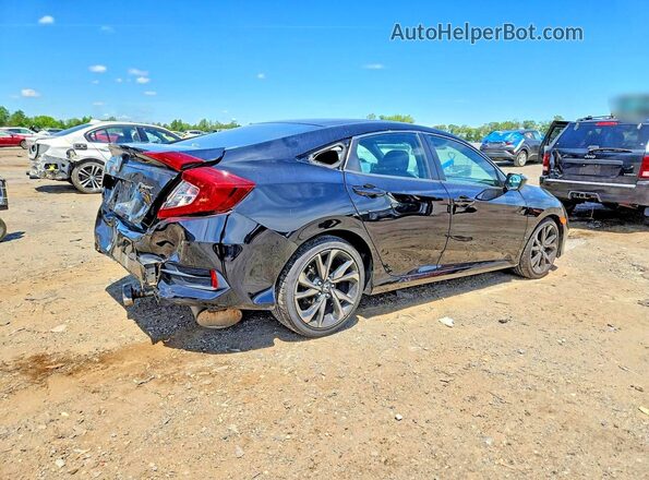 2HGFC2F83MH555909 2021 HONDA CIVIC Черный Задняя правая четверть