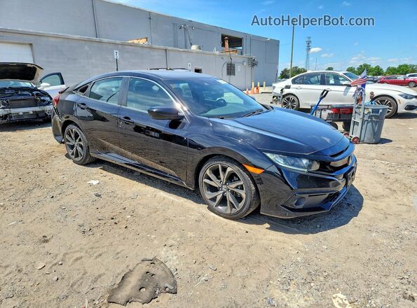 2HGFC2F83MH555909 2021 HONDA CIVIC Черный Передняя правая четверть