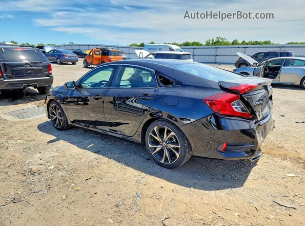 2HGFC2F83MH555909 2021 HONDA CIVIC Черный Задняя левая четверть