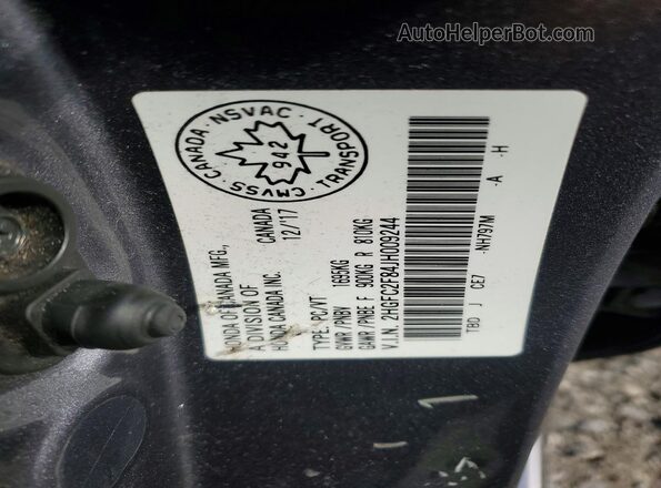 2HGFC2F84JH009244 2018 HONDA CIVIC Gray 