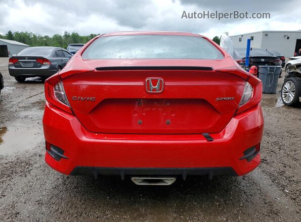 2HGFC2F84KH018320 2019 HONDA CIVIC Red Вид ззаду