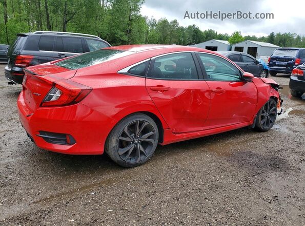 2HGFC2F84KH018320 2019 HONDA CIVIC Red Задня права чверть