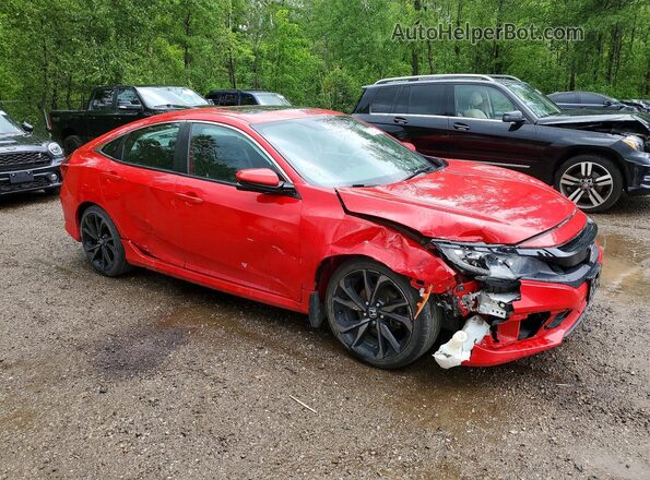 2HGFC2F84KH018320 2019 HONDA CIVIC Red Передня права чверть