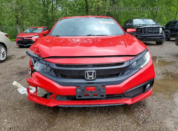 2HGFC2F84KH018320 2019 HONDA CIVIC Red Вид спереду