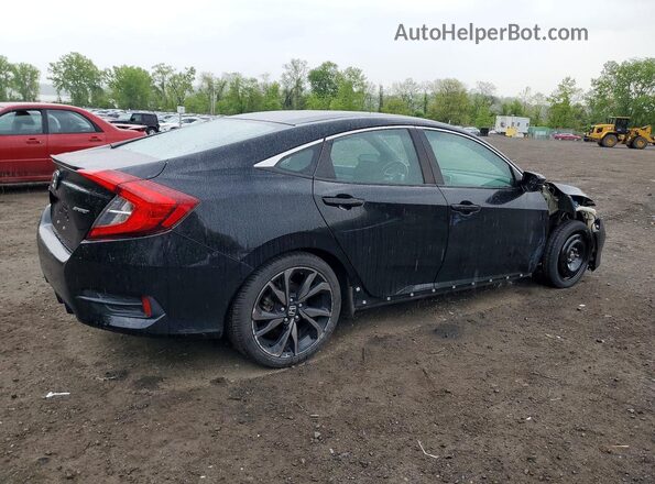 2HGFC2F84KH518414 2019 HONDA CIVIC Black Tył prawy