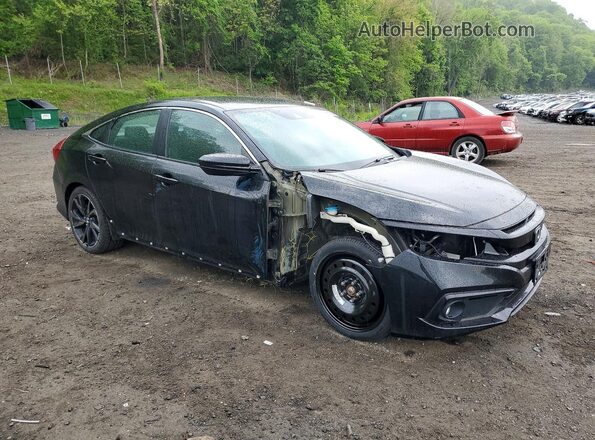 2HGFC2F84KH518414 2019 HONDA CIVIC Black Przód prawy