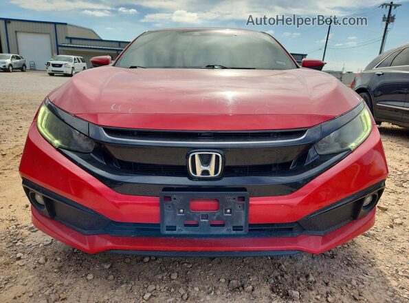 2HGFC2F84KH527145 2019 HONDA CIVIC Red Front view