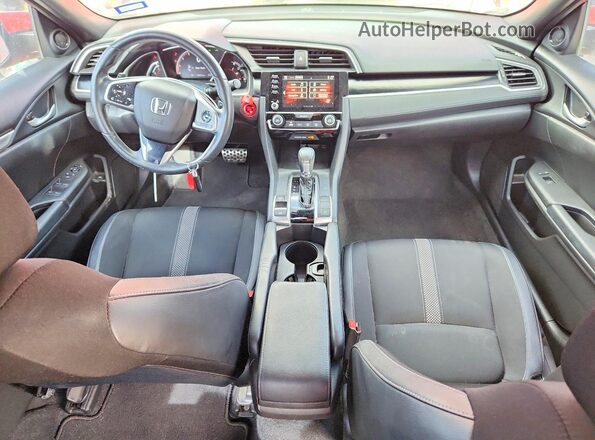 2HGFC2F84KH527145 2019 HONDA CIVIC Red Dashboard view