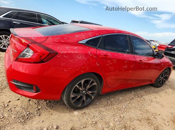 2HGFC2F84KH527145 2019 HONDA CIVIC Red Rear right