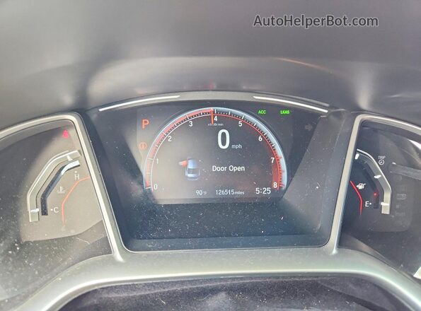 2HGFC2F84KH527145 2019 HONDA CIVIC Red Instrument cluster view