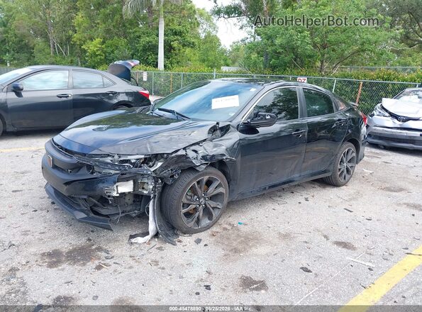 2HGFC2F84KH539179 2019 HONDA CIVIC Black Vista tres cuartos delantera izquierda
