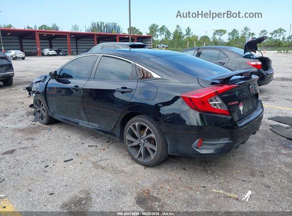 2HGFC2F84KH539179 2019 HONDA CIVIC Black Trasero izquierdo