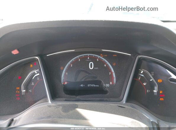 2HGFC2F84KH544429 2019 HONDA CIVIC White Հետևի նստատեղերի տեսք