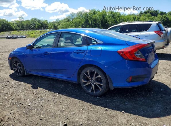 2HGFC2F84KH553079 2019 HONDA CIVIC Blue უკანა მარცხენა