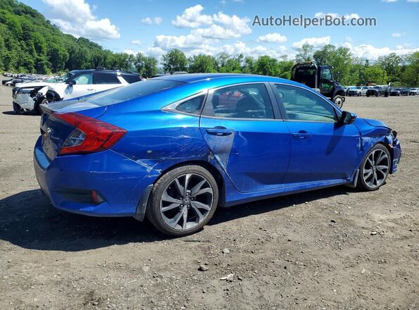 2HGFC2F84KH553079 2019 HONDA CIVIC Blue უკანა მარჯვენა