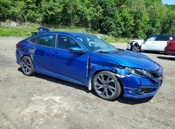 2HGFC2F84KH553079 2019 HONDA CIVIC Blue წინა მარჯვენა