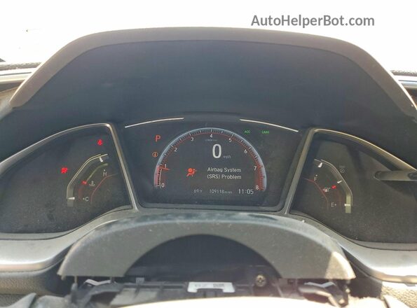 2HGFC2F84KH553079 2019 HONDA CIVIC Blue ხელსაწყოთა პანელის ხედი
