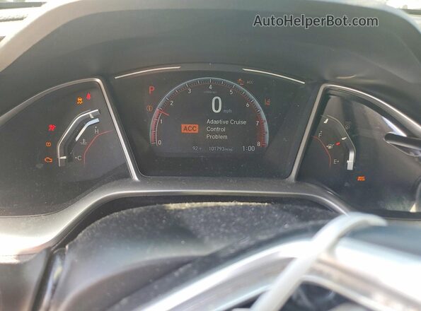 2HGFC2F84KH598586 2019 HONDA CIVIC Silver Instrument cluster view