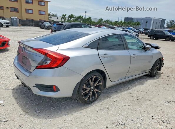 2HGFC2F84KH600448 2019 HONDA CIVIC Серебряный Задняя правая четверть