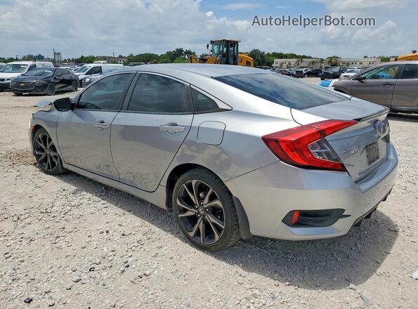 2HGFC2F84KH600448 2019 HONDA CIVIC Серебряный Задняя левая четверть